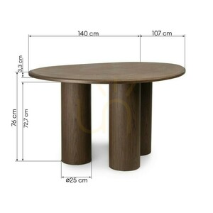 VISPI-Tisch, 140 cm, dunkles Nussbaumholz, Nova Nook small 6