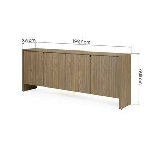 OKU Viertürige Kommode, Pearl Oak, abgerundete Fronten von Nova Nook 9 OKU Viertürige Kommode, Pearl Oak, abgerundete Fronten von Nova Nook small 9