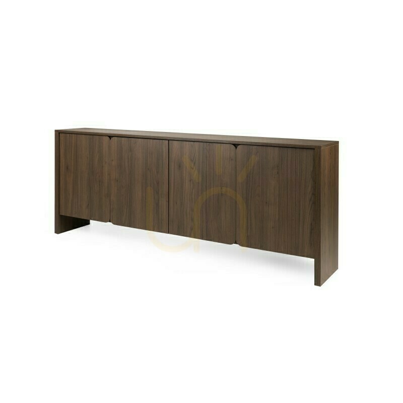 Prüfen OKU-Kommode mit vier Türen, Ausführung „Walnut Villa“, abgerundete Nova Nook-Fronten OKU-Kommode mit vier Türen, Ausführung „Walnut Villa“, abgerundete Nova Nook-Fronten