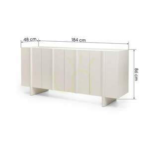 OSSM viertürige Kommode, Farbe Kaschmir, abgerundete Nova Nook small 9
