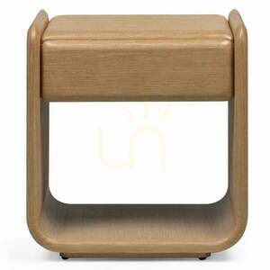 OXN – Runder Nachttisch mit Schublade, Eiche natur, Nova Nook small 1