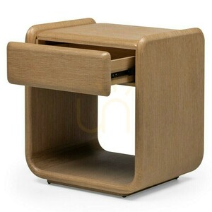 OXN – Runder Nachttisch mit Schublade, Eiche natur, Nova Nook small 3