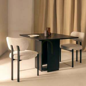 ASPER 100 cm Esstisch, quadratisch, schwarz, Nova Nook small 1