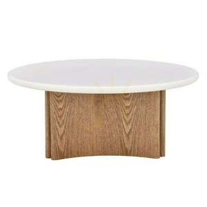 ARLOM Couchtisch, 80 cm, cremeweiß/Eiche, Nova Nook Microcement small 0