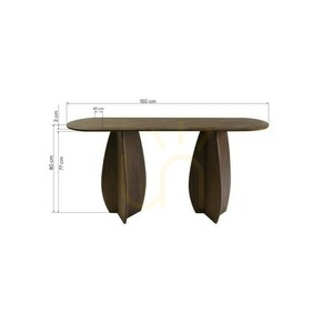 OKUN Konsolentisch/Schreibtisch, 150 cm, dunkles Nussbaumholz, Nova Nook 1 OKUN Konsolentisch/Schreibtisch, 150 cm, dunkles Nussbaumholz, Nova Nook small 1