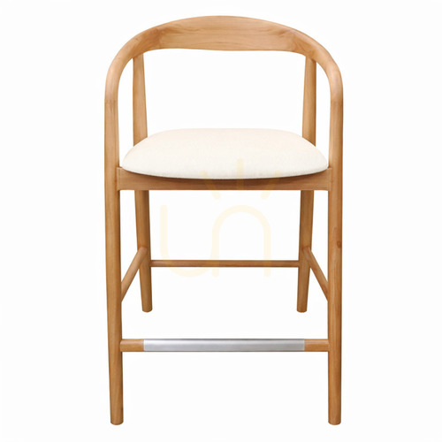 Prüfen UDVIKA STOOL 2.0 – ein Holzhocker mit abgerundeten Formen in Natur-/Cremefarbe von Nova Nook