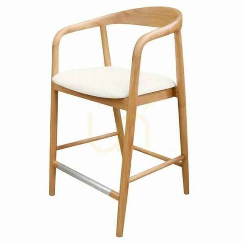 Prüfen UDVIKA STOOL 2.0 – ein Holzhocker mit abgerundeten Formen in Natur-/Cremefarbe von Nova Nook
