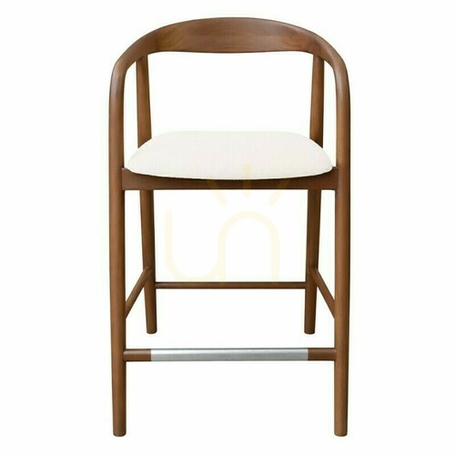 Prüfen UDVIKA STOOL 2.0 – ein Holzhocker mit abgerundeten Formen, Nussbaum/Creme, Nova Nook