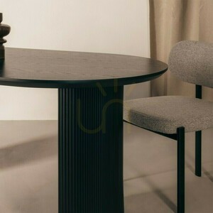 RIZIO 180 cm Esstisch, schwarz, mit Rillen von Nova Nook small 3