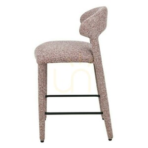 2er-Set gepolsterter IROKI-Hocker in der Farbe „Nova Nook“ in Beige- und Burgunderrot-Melange small 1