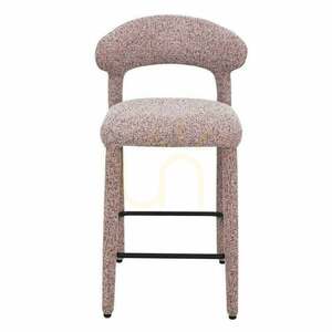 2er-Set gepolsterter IROKI-Hocker in der Farbe „Nova Nook“ in Beige- und Burgunderrot-Melange small 2