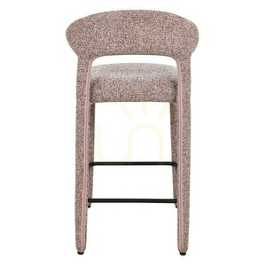 2er-Set gepolsterter IROKI-Hocker in der Farbe „Nova Nook“ in Beige- und Burgunderrot-Melange small 4