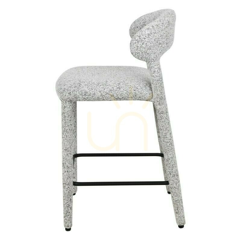 Aussicht 2er-Set gepolsterte IROKI-Hocker, beige-grau meliert, Nova Nook 2er-Set gepolsterte IROKI-Hocker, beige-grau meliert, Nova Nook
