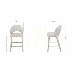 2er-Set LLAT-Barhocker in Creme-Braun von Nova Nook small 2