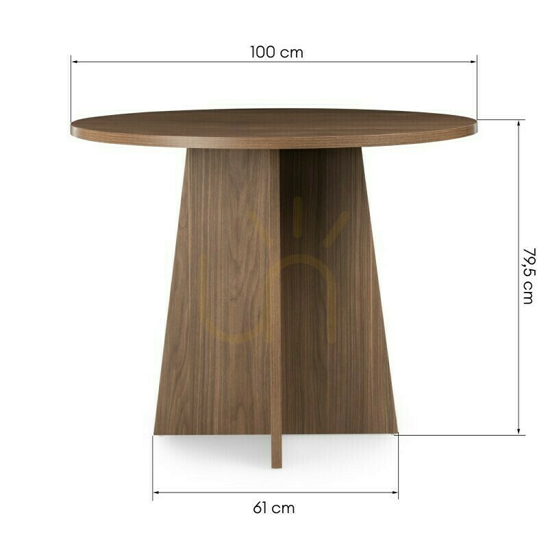 Zeige ERLOM 100 cm runder Esstisch, Lincoln Nova Nook Walnuss ERLOM 100 cm runder Esstisch, Lincoln Nova Nook Walnuss