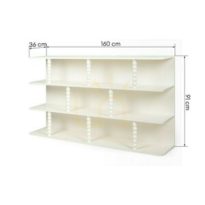 PERLEN niedriges Regal, weiß, mit Nova Nook-Kugelknöpfen 2 PERLEN niedriges Regal, weiß, mit Nova Nook-Kugelknöpfen small 2