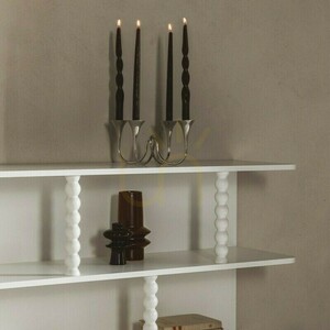 PERLEN niedriges Regal, weiß, mit Nova Nook-Kugelknöpfen 4 PERLEN niedriges Regal, weiß, mit Nova Nook-Kugelknöpfen small 4
