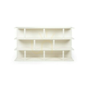 PERLEN niedriges Regal, weiß, mit Nova Nook-Kugelknöpfen 0 PERLEN niedriges Regal, weiß, mit Nova Nook-Kugelknöpfen small 0