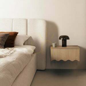 TIM-Nachttisch in Eiche „Cremona Torro“, „Nova Nook“ mit wellenförmigem Design small 1