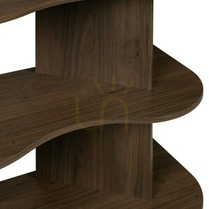 RHIO Nova Nook Wandregal 6 gewellte Böden Villa-Nussbaum 120x36x181 cm small 5