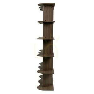 RHIO Nova Nook Wandregal 6 gewellte Böden Villa-Nussbaum 120x36x181 cm small 8