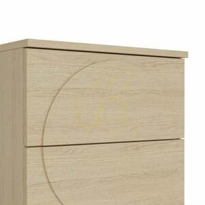 Nachttisch Nova Nook LOONA Eiche Vicenza, 2 Schubladen Push-to-open, Fronten mit Bögen, 46 × 40 × 49,5 cm small 5