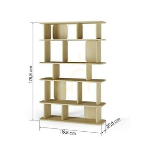 RAUM II – hohes Bücherregal mit abgerundeten Formen, Cremona Torro Nova Nook Eiche small 2