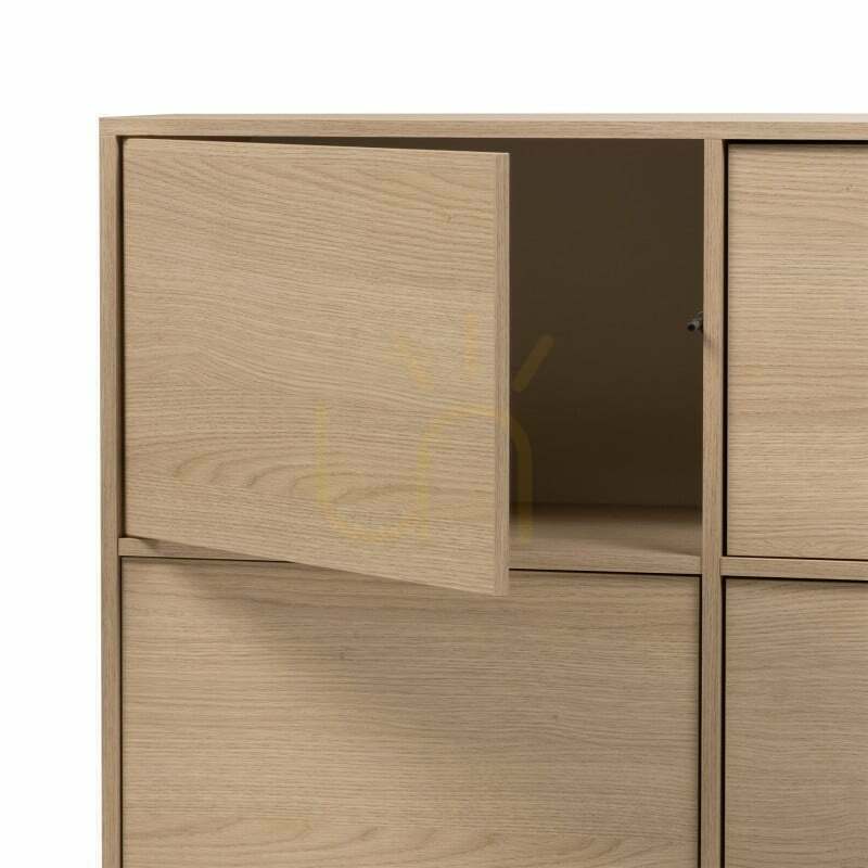 Zeige WASABI Viertürige Kommode, Lindberg Nova Nook Eiche WASABI Viertürige Kommode, Lindberg Nova Nook Eiche
