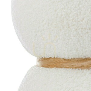 MUSSI Polster-Ottomane, rund, weiß, aus Nova Nook Bouclé-Stoff 3 MUSSI Polster-Ottomane, rund, weiß, aus Nova Nook Bouclé-Stoff small 3