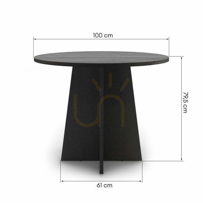 Zeige ERLO 100 cm runder Esstisch, Schwarz Nova Nook ERLO 100 cm runder Esstisch, Schwarz Nova Nook