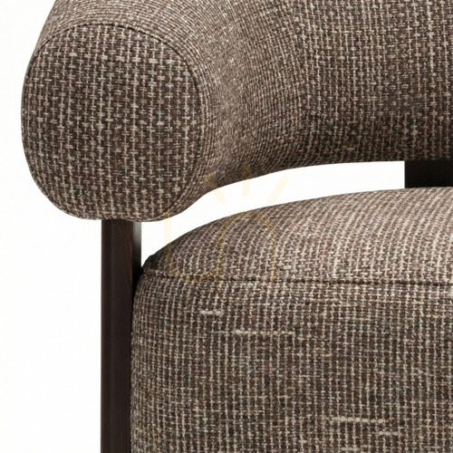 Prüfen MARBELLO Sessel, Braun-Creme/Nussbaum, abgerundete Formen von Nova Nook