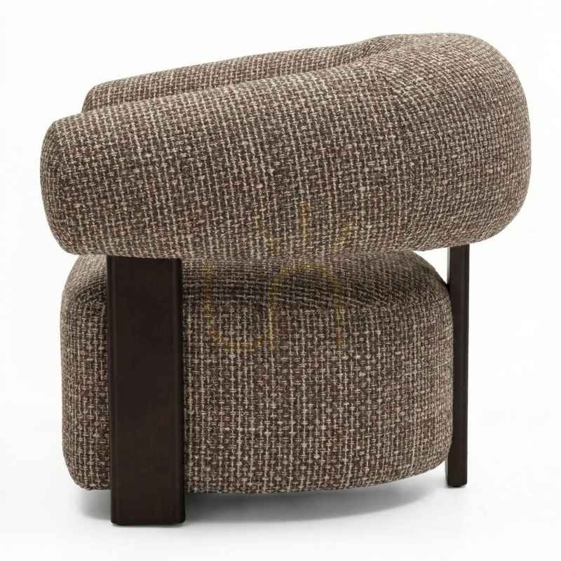Vorschau MARBELLO Sessel, Braun-Creme/Nussbaum, abgerundete Formen von Nova Nook MARBELLO Sessel, Braun-Creme/Nussbaum, abgerundete Formen von Nova Nook