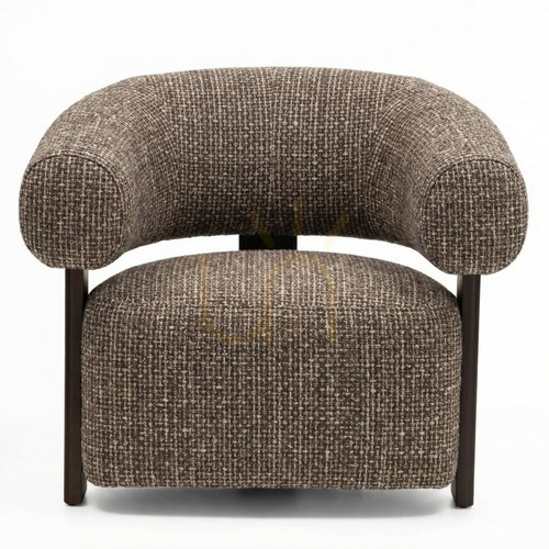 Prüfen MARBELLO Sessel, Braun-Creme/Nussbaum, abgerundete Formen von Nova Nook