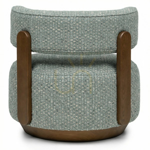 MARABELL Sessel, abgerundete Formen, blau-beige/Nova Nook Nussbaum 5 MARABELL Sessel, abgerundete Formen, blau-beige/Nova Nook Nussbaum small 5