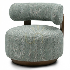 MARABELL Sessel, abgerundete Formen, blau-beige/Nova Nook Nussbaum 6 MARABELL Sessel, abgerundete Formen, blau-beige/Nova Nook Nussbaum small 6
