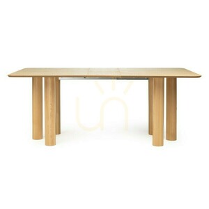 LOALOA Ausziehbarer Tisch 140–200 cm, Eiche natur furniert, Buchenholz, abgerundete Kanten, Nova Nook small 4