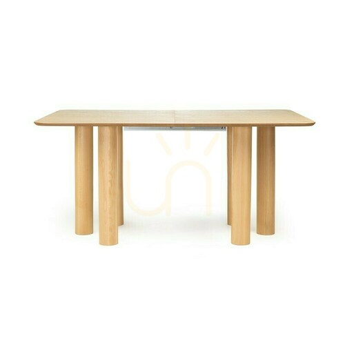 Prüfen LOALOA Ausziehbarer Tisch 140–200 cm, Eiche natur furniert, Buchenholz, abgerundete Kanten, Nova Nook