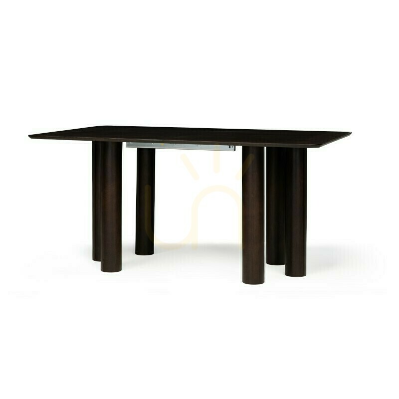 Aussicht LOALOA Ausziehbarer Tisch 140–200 cm, Eichenfurnier, Nussbaum, Buchenholz, abgerundete Nova Nook LOALOA Ausziehbarer Tisch 140–200 cm, Eichenfurnier, Nussbaum, Buchenholz, abgerundete Nova Nook