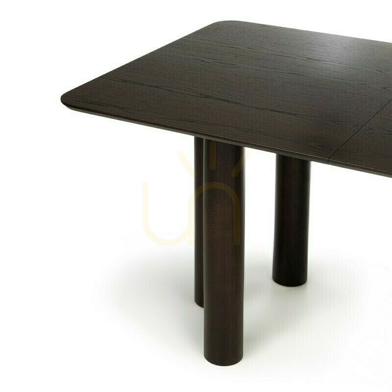 Vorschau LOALOA Ausziehbarer Tisch 140–200 cm, Eichenfurnier, Nussbaum, Buchenholz, abgerundete Nova Nook LOALOA Ausziehbarer Tisch 140–200 cm, Eichenfurnier, Nussbaum, Buchenholz, abgerundete Nova Nook