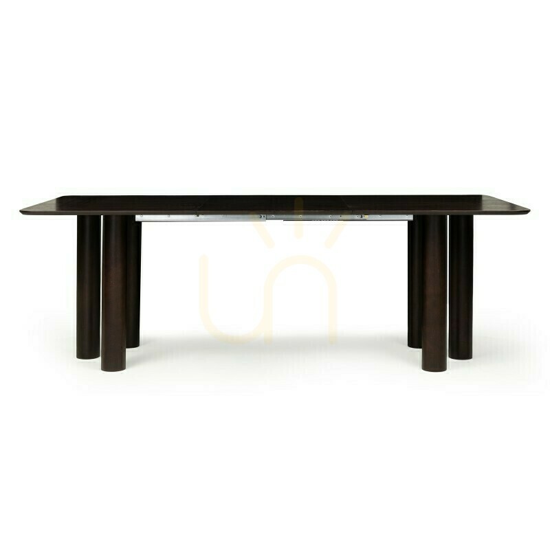 Anzeige LOALOA Ausziehbarer Tisch 140–200 cm, Eichenfurnier, Nussbaum, Buchenholz, abgerundete Nova Nook LOALOA Ausziehbarer Tisch 140–200 cm, Eichenfurnier, Nussbaum, Buchenholz, abgerundete Nova Nook