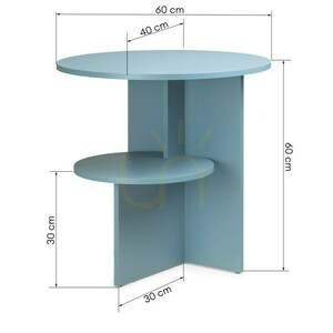 ESO Runder Beistelltisch, Nova Nook, Kreideblau small 4