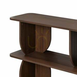 LLOK Niedriges Regal, abgerundet, Warmian-Nussbaum, Nova Nook small 2