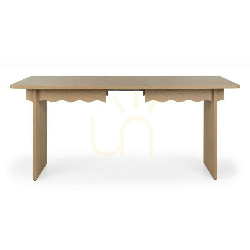 Aussicht FLLOR Ausziehbarer Tisch 140–200 cm, Cremona Torro Eiche, Nova Nook Dekoratives Wellenmuster FLLOR Ausziehbarer Tisch 140–200 cm, Cremona Torro Eiche, Nova Nook Dekoratives Wellenmuster