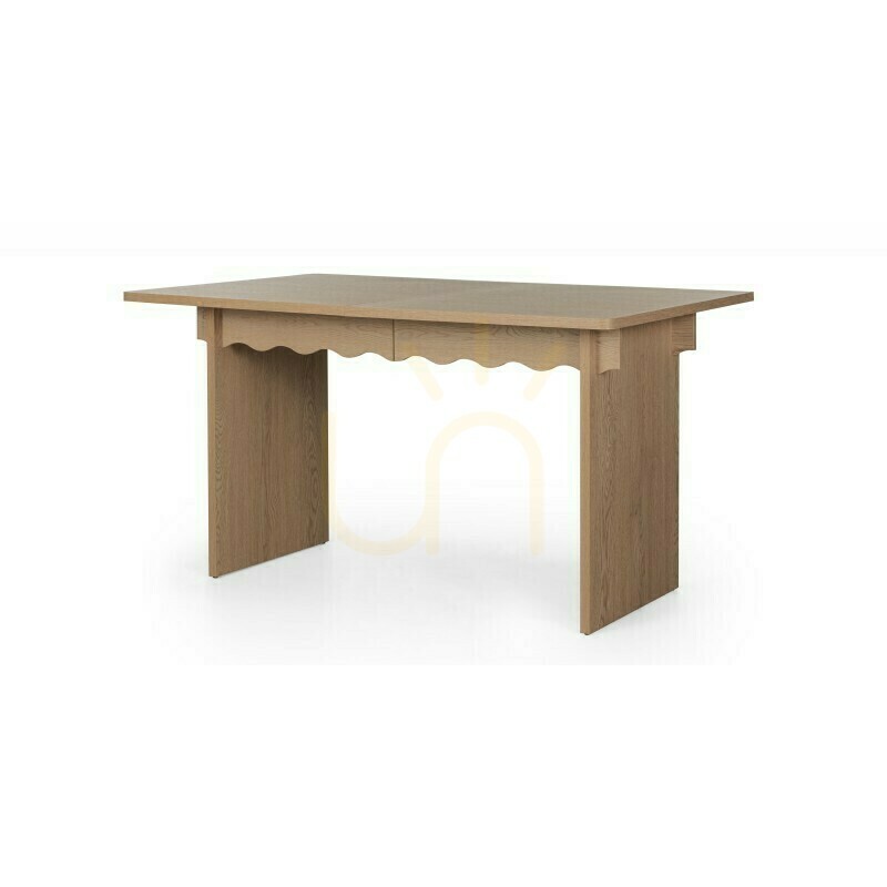 Prüfen FLLOR Ausziehbarer Tisch 140–200 cm, Cremona Torro Eiche, Nova Nook Dekoratives Wellenmuster FLLOR Ausziehbarer Tisch 140–200 cm, Cremona Torro Eiche, Nova Nook Dekoratives Wellenmuster