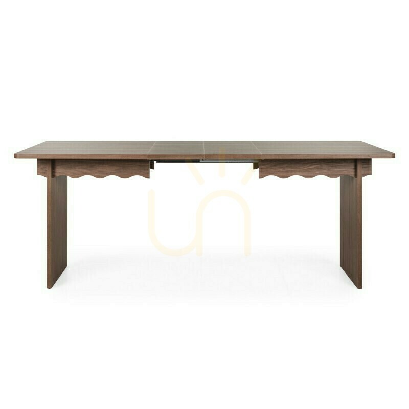 Vorschau FLLOR Ausziehbarer Tisch 140–200 cm, Lincoln Walnuss, Nova Nook mit dekorativem Wellenmuster FLLOR Ausziehbarer Tisch 140–200 cm, Lincoln Walnuss, Nova Nook mit dekorativem Wellenmuster