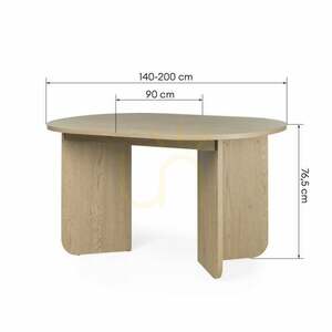 MAUT Ausziehbarer Tisch 140–200 cm, Cremona Torro Eiche, Nova Nook ovale Tischplatte 3 MAUT Ausziehbarer Tisch 140–200 cm, Cremona Torro Eiche, Nova Nook ovale Tischplatte small 3