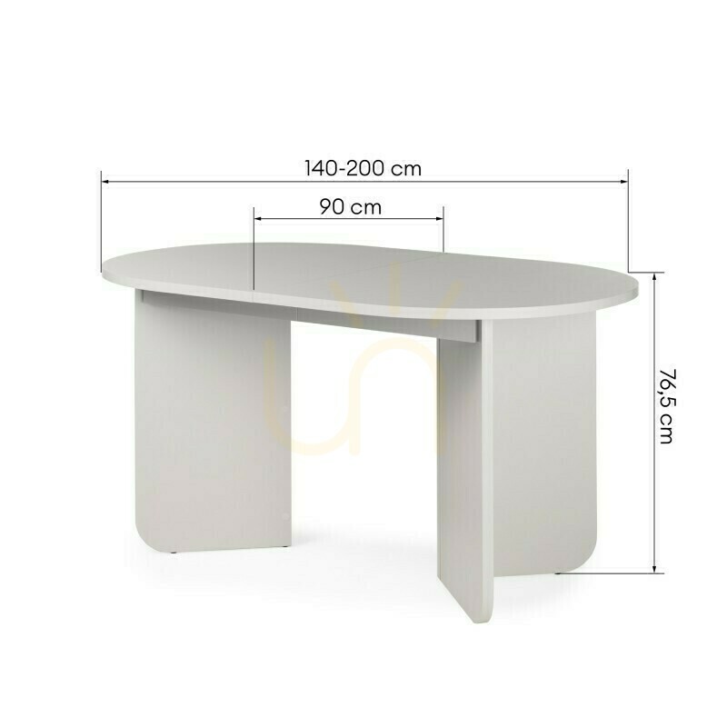 Anzeige MAUT Ausziehbarer Tisch, 140–200 cm, Farbe „Cashmere“, ovale Nova Nook-Tischplatte MAUT Ausziehbarer Tisch, 140–200 cm, Farbe „Cashmere“, ovale Nova Nook-Tischplatte