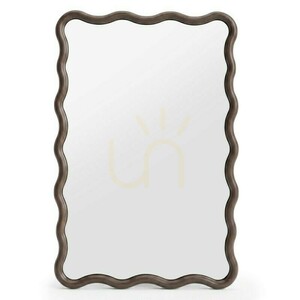 IMMER Wandspiegel mit gewelltem Rahmen, dunkles Nussbaumholz von Nova Nook small 0