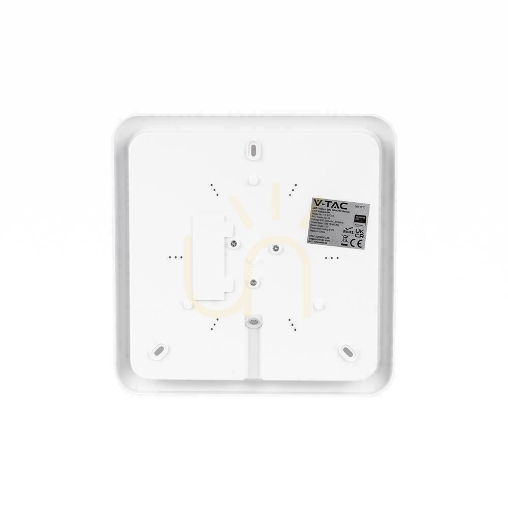 Vorschau V-TAC 12-W-LED-Deckenleuchte mit CREE-Chip, 25 × 25 cm, Bewegungssensor, CCT, quadratisch, weiß, VT-81003, 1100 lm, 6 Jahre Garantie V-TAC 12-W-LED-Deckenleuchte mit CREE-Chip, 25 × 25 cm, Bewegungssensor, CCT, quadratisch, weiß, VT-81003, 1100 lm, 6 Jahre Garantie