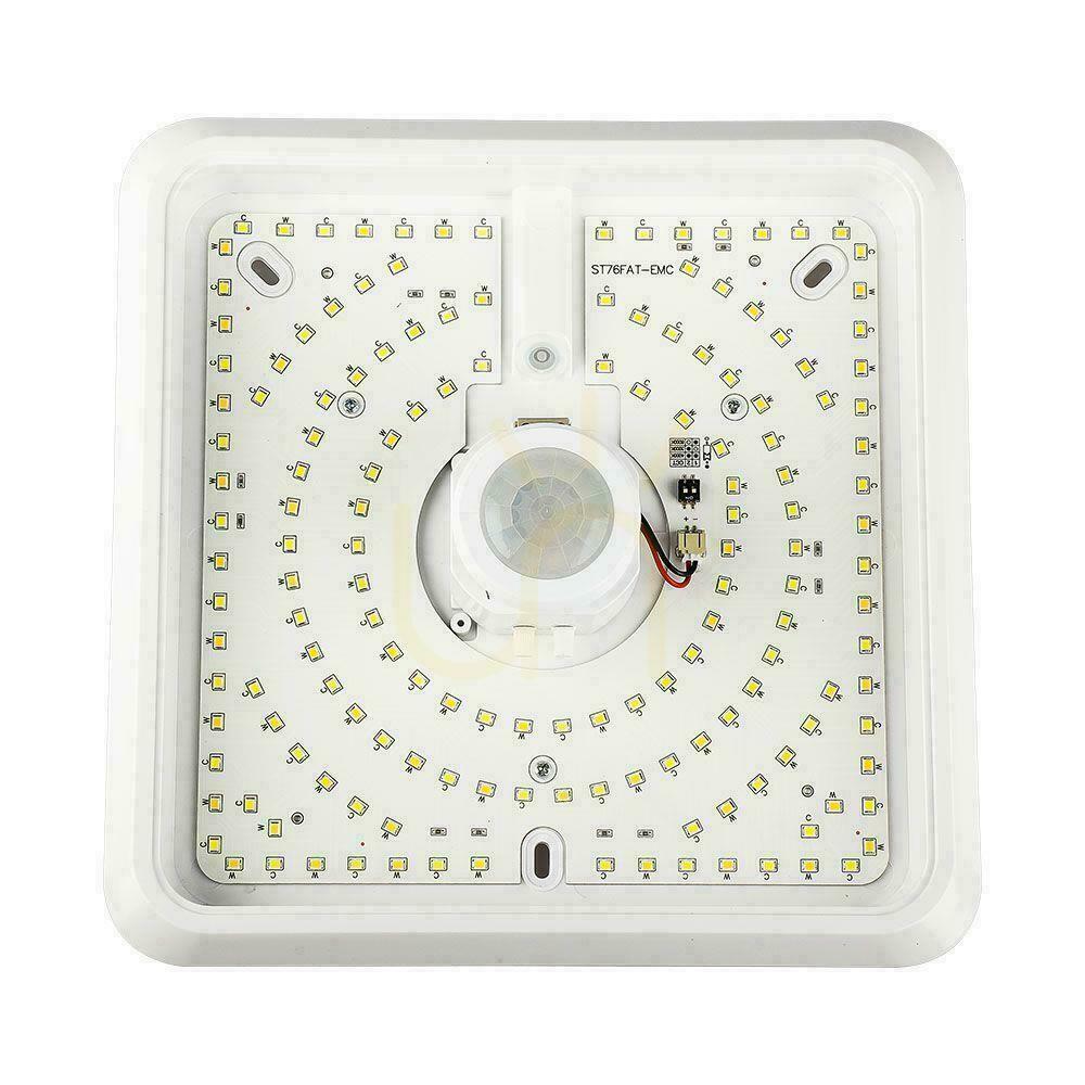 Anzeige V-TAC 12-W-LED-Deckenleuchte mit CREE-Chip, 25 × 25 cm, Bewegungssensor, CCT, quadratisch, weiß, VT-81003, 1100 lm, 6 Jahre Garantie V-TAC 12-W-LED-Deckenleuchte mit CREE-Chip, 25 × 25 cm, Bewegungssensor, CCT, quadratisch, weiß, VT-81003, 1100 lm, 6 Jahre Garantie